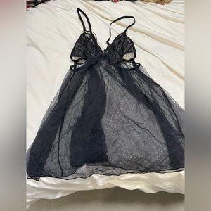 Victoria’s Secret Black Lacey Lingerie Slip - Size Small